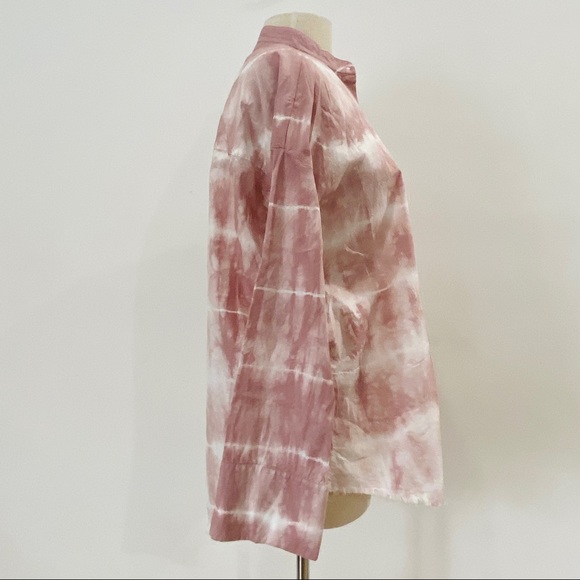 NEW Zara mandarin did. tie dye button up shirt - Picture 3 of 6